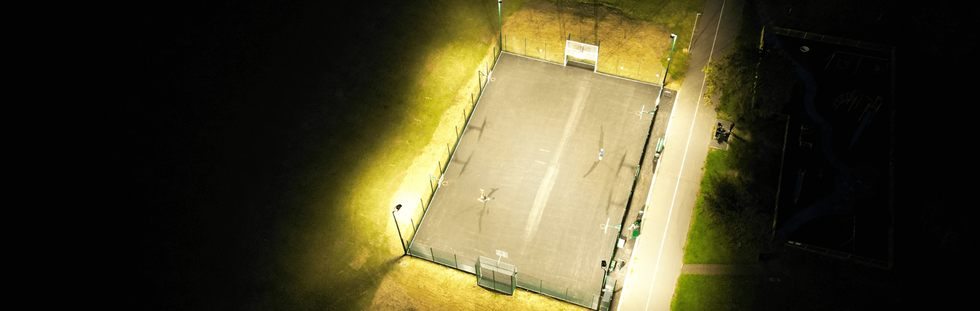MUGA Floodlighting Installation for Buckhurst Crescent Playzone